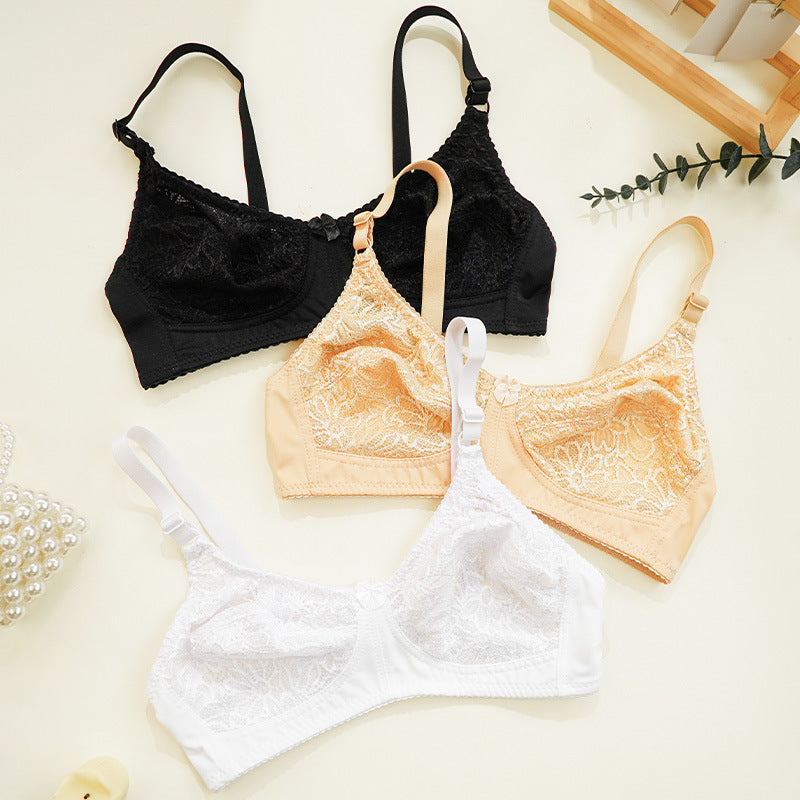 Lace Sexy Women Bra Breathable Comfortable Ultrathin Mold Cup Underwear Wireless Bow Traditional Bra