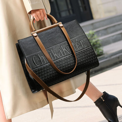 Handbag Large Capacity Totes Women Office Bag Elegant Embossed Women Bag Shoulder - Wanita Store