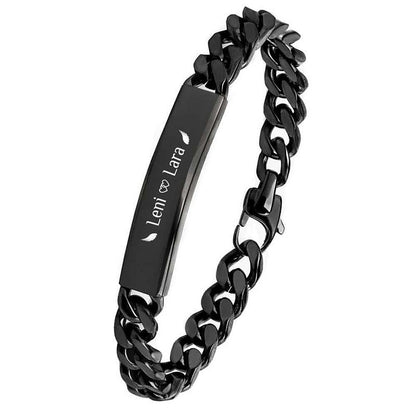 18K Vacuum Gold Plated Titanium Steel Bracelet Laser Laser Letter Graphic Number Stainless Steel Bracelet - Wanita Store