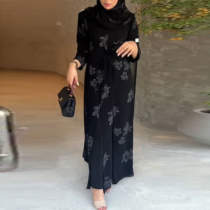 Affordable Luxury Simple Graceful Slimming Elegant Floral Outer Batch Trench Coat - Wanita Store