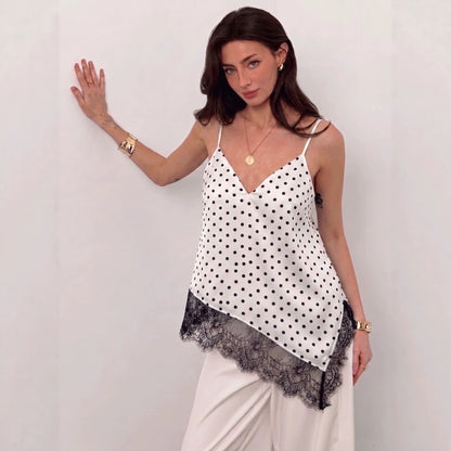 Black Polka Dot on White Background