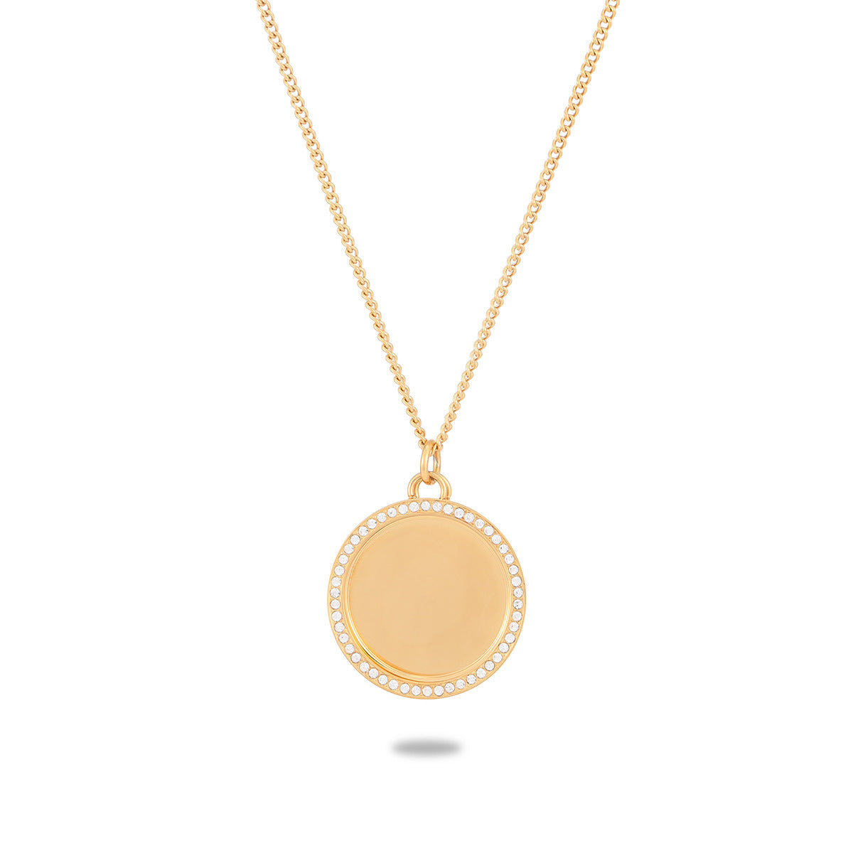 Private Exclusive Stainless Steel Necklace Unisex Vacuum Plating 18K Gold Titanium Steel Embellished - Wanita Store