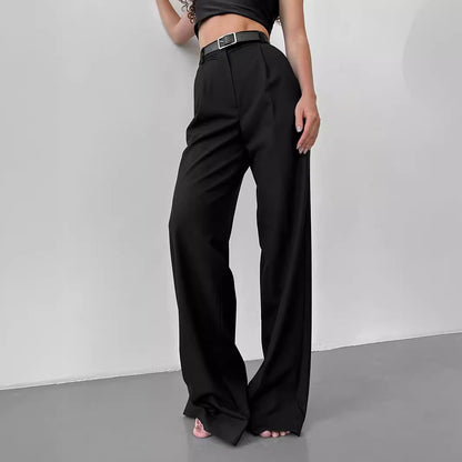 Work Pant Spring Summer Women Casual Office Loose Straight Trousers Work Pant - Wanita Store
