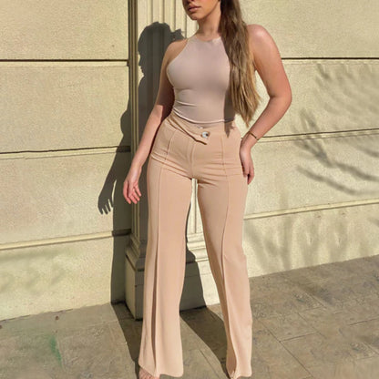 Women Casual Pants Autumn Office Bootcut Pants All Matching Fashionable Wide Leg Pants - Wanita Store