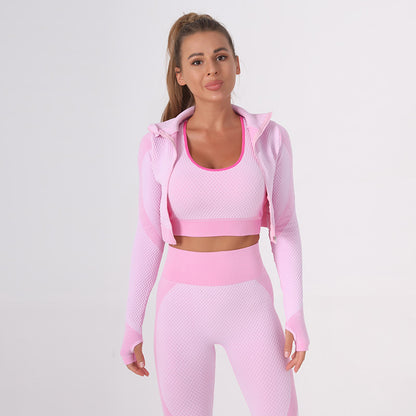 Pink Yoga Vest Yoga Jacket Yoga Pants