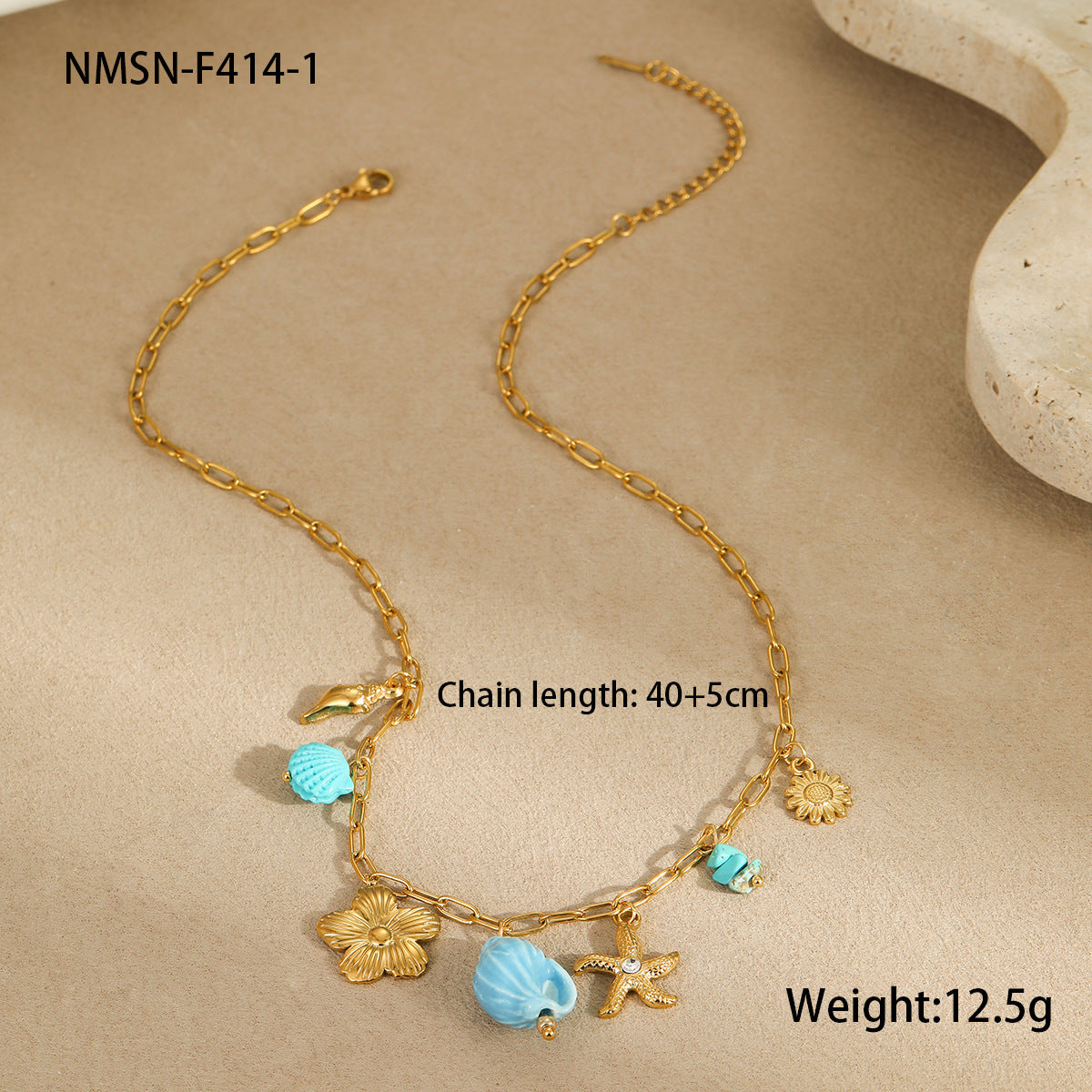 Blue Conch Necklace