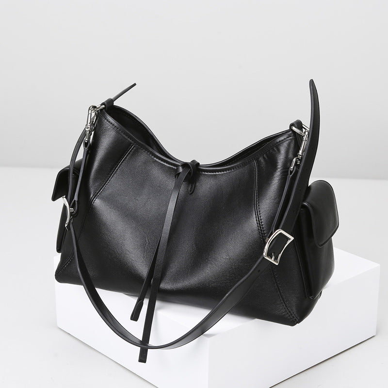 Shoulder Bag High Grade Black Warrior Tote Bag Simple Large Capacity Bag Women All Match Office Shoulder Bag