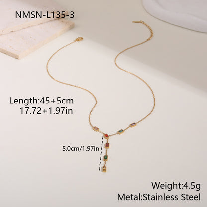 Gold Rectangle Necklace