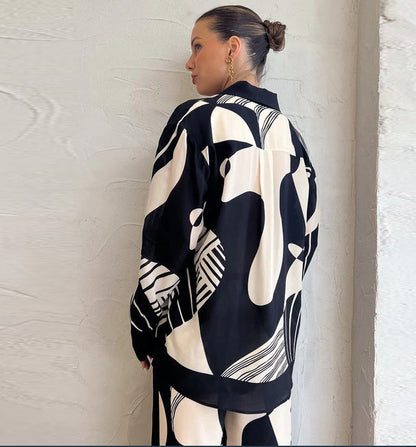 Women Clothing Casual Positioning Printing Sets - Wanita Store
