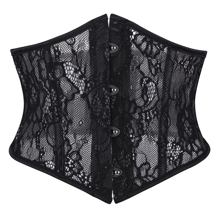 Mesh Waistband Double Layer Fit Boning Corset Belly Band Gothic Body Shaping Waist Belt Clip Waist Seal Corset