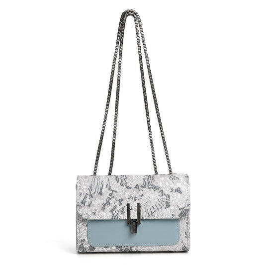 Summer All Matching Women Bag Crossbody Bag Embroidered Daily Small Square Bag Double Layer Chain Shoulder Underarm Bag