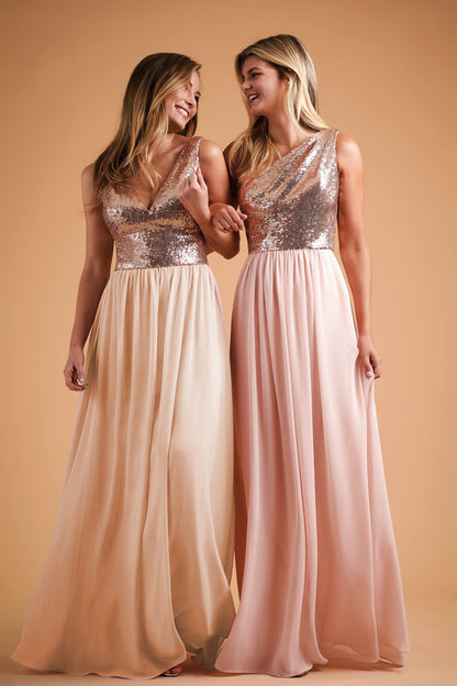 Sexy Dress Women Sleeveless V neck Wedding Bridesmaid Dress - Wanita Store