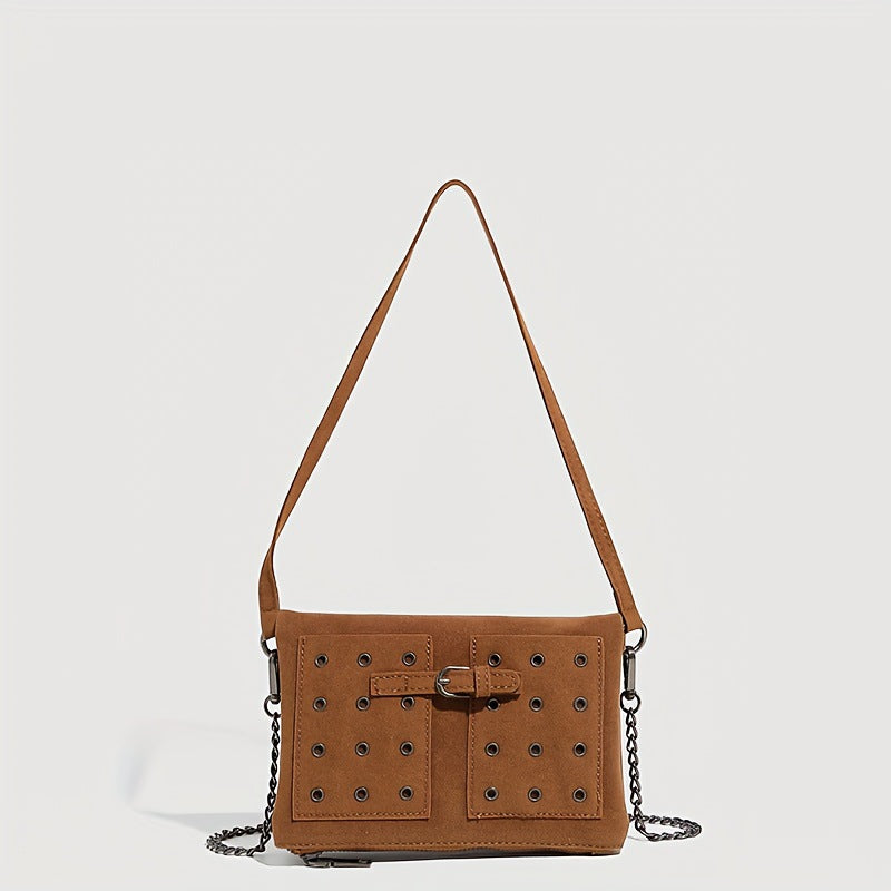 Shoulder Crossbody Bag Underarm Folding Small Square Bag Chain Corns Bag Envelope