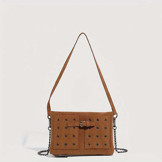 Shoulder Crossbody Bag Underarm Folding Small Square Bag Chain Corns Bag Envelope