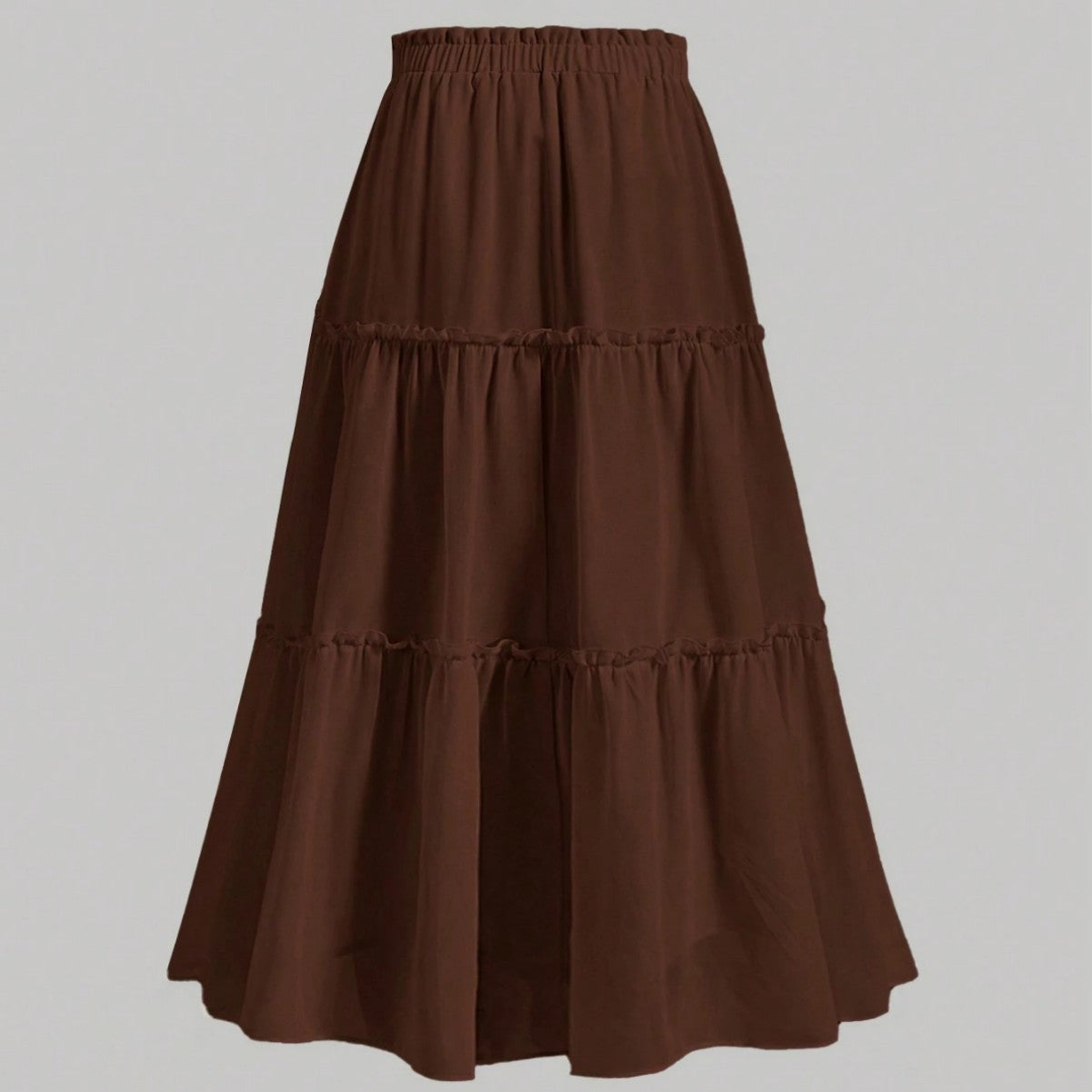 Autumn Wear High Grade Sense Flab Hiding Slimming Skirt Elastic Waist Women Long Skirt