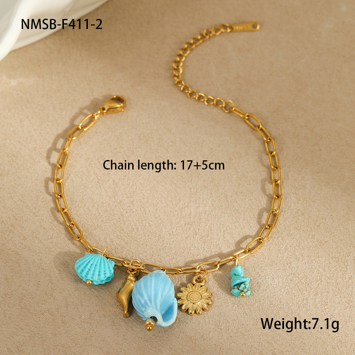 Blue Conch Bracelet