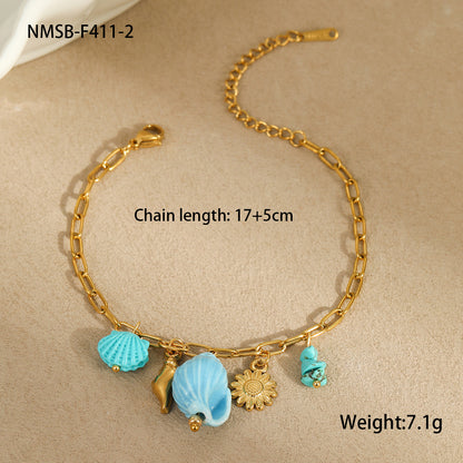 Blue Conch Bracelet