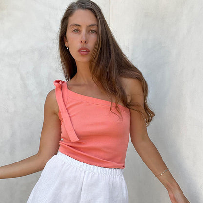 Cotton Linen White Lantern Sleeve V neck Top Shorts Summer Women Clothing Two Piece Set - Wanita Store
