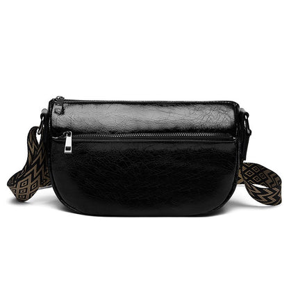 Women Bag Burst Crack Dumpling Bag Stylish Good Texture Soft Leather Bag Women Office Messenger Bag - Wanita Store