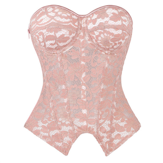 Breathable Chest Support with Chest Pad Sexy Mesh Court Shaper