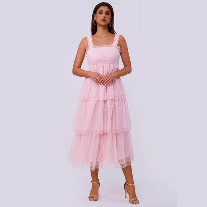 Mesh Sand Pregnant Women Dress - Wanita Store