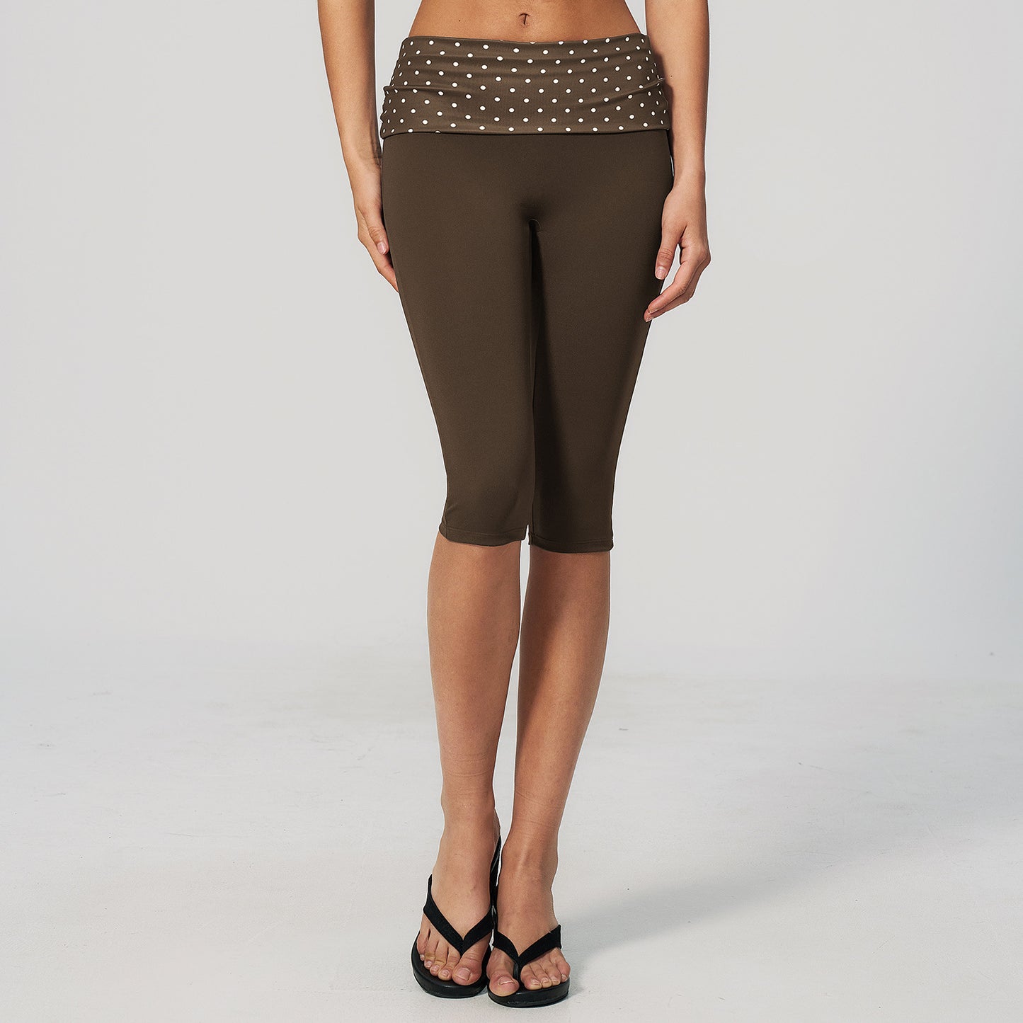 Brown White Polka Dot