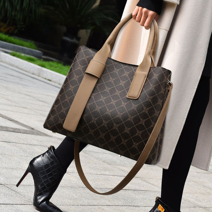 Bag Autumn Women Retro Handbag High Sense Messenger Bag Large Capacity Office Tote - Wanita Store