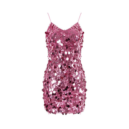 Women Clothing Party Dress Sequin Sling Hip Sexy Nightclub Dress - Wanita Store