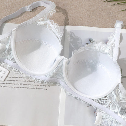 Soutien-gorge traditionnel en dentelle avec armature pour femme, accessoire réglable, soutien-gorge push-up