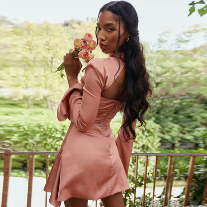 Summer Slim Fit Sexy Hollow-out Backless High Quality Women Wear Dress - Wanita Store