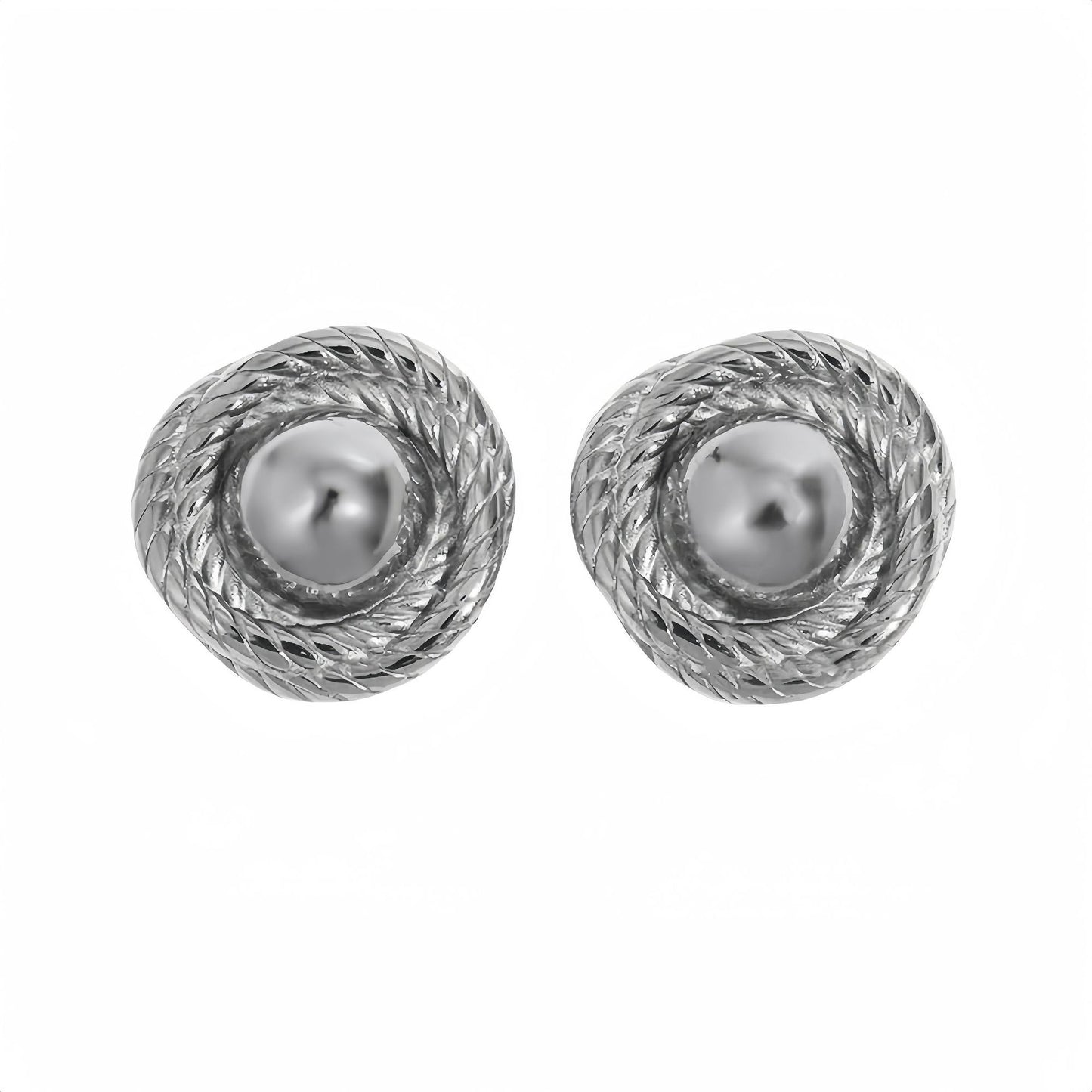 Titanium Steel Spiral Earrings Special Interest Design Trend Exaggerated Modeling Stainless Steel Embellished - Wanita Store