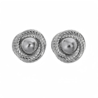 Titanium Steel Spiral Earrings Special Interest Design Trend Exaggerated Modeling Stainless Steel Embellished - Wanita Store