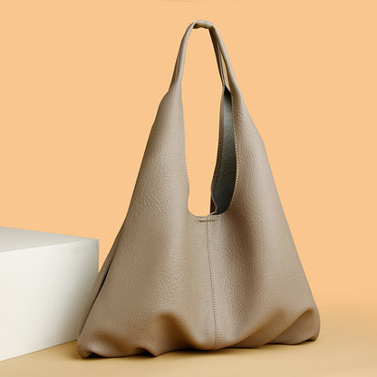 Shoulder Tote Bag for Women Simple Soft Leather Shoulder Bag Office Large Capacity Composite Bags Women - Wanita Store