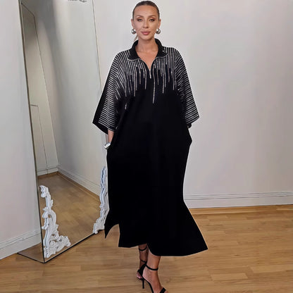 Autumn Printed Loose Women Wear Long Sleeve Dress - Wanita Store