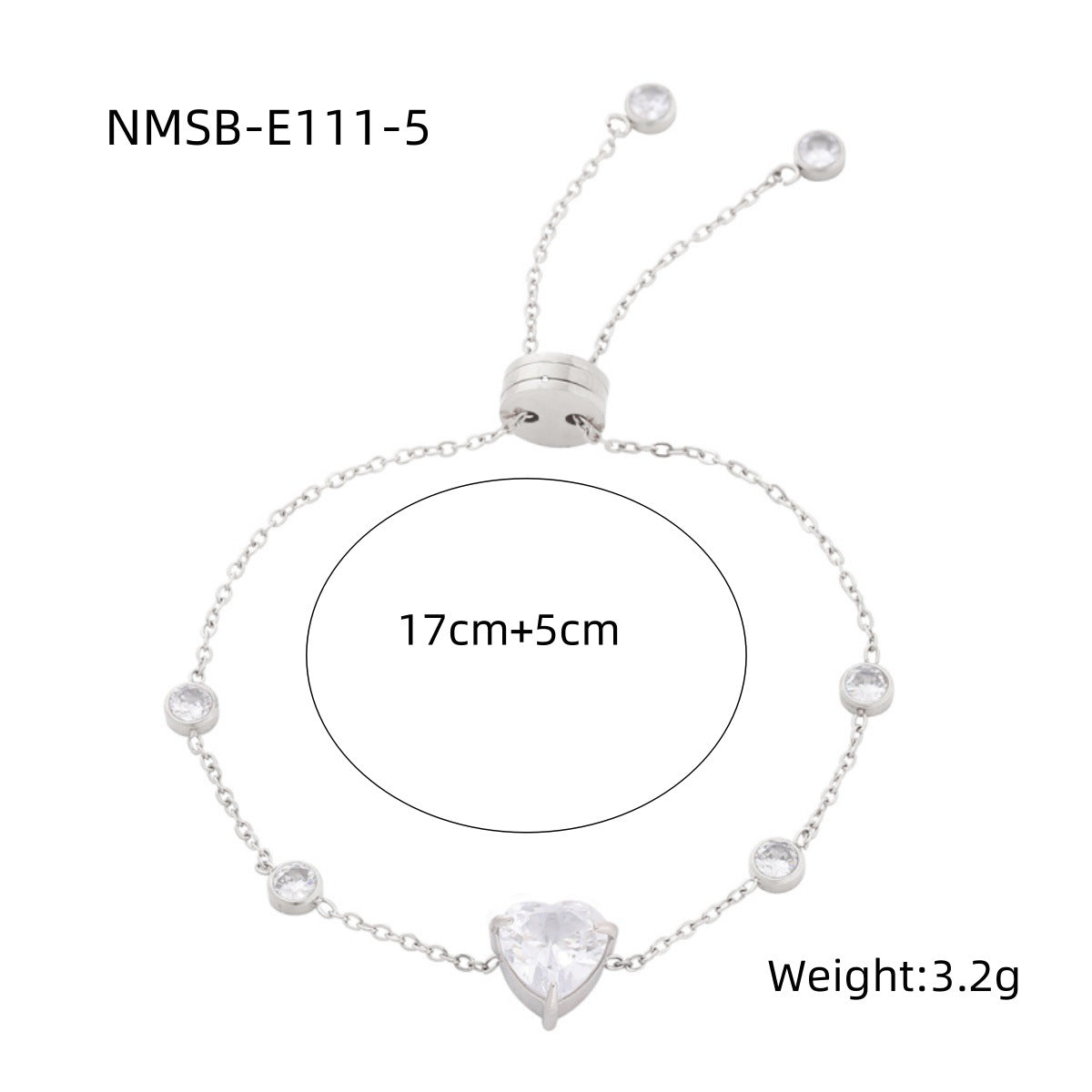 Steel Color White Diamond