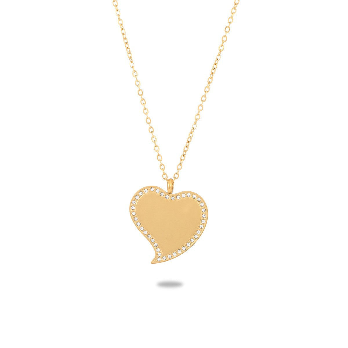 Private Exclusive Stainless Steel Necklace Unisex Vacuum Plating 18K Gold Titanium Steel Embellished - Wanita Store