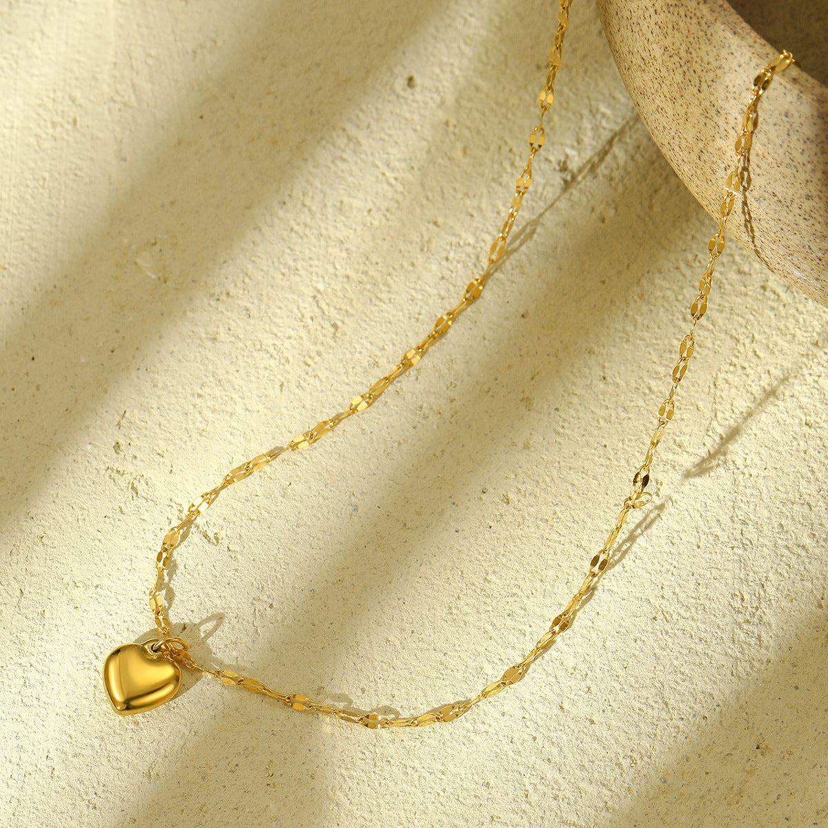 All Match Titanium Steel Love Embellished Necklace Simple Grace Personality Clavicle Chain - Wanita Store