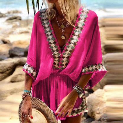 Summer Beach Printing Women Clothing Bohemia Jumpsuit - Wanita Store
