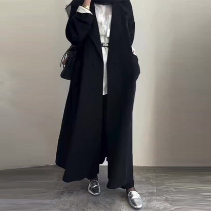 Autumn Autumn Winter Sense Small Mid Length Hepburn Woolen Coat - Wanita Store