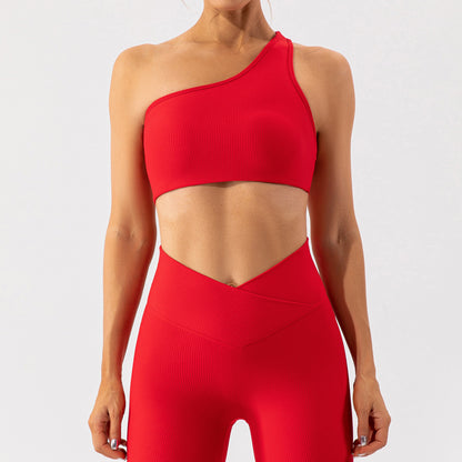 Spring Nude Feel Exercise Strap Beauty Back Exercise Body Hugging Suit Running Breathable Quick Drying Yoga Clothes Women - Wanita Store