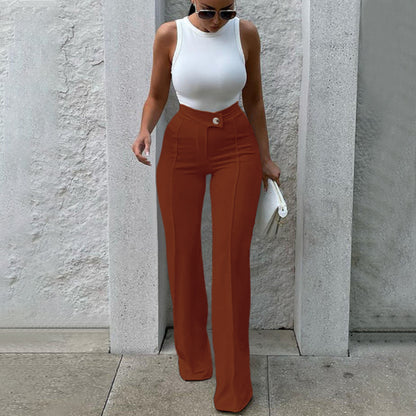 Women Casual Pants Autumn Office Bootcut Pants All Matching Fashionable Wide Leg Pants - Wanita Store